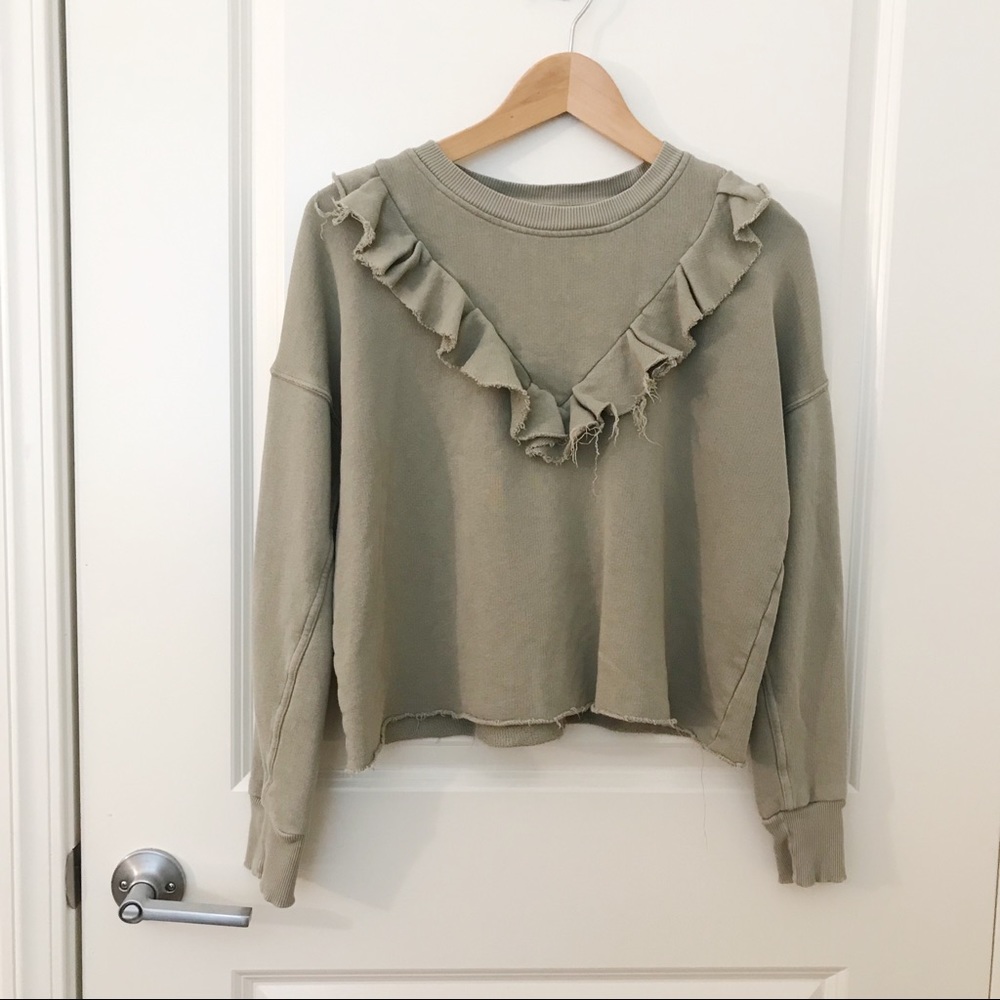 Sage Green Free People Crew